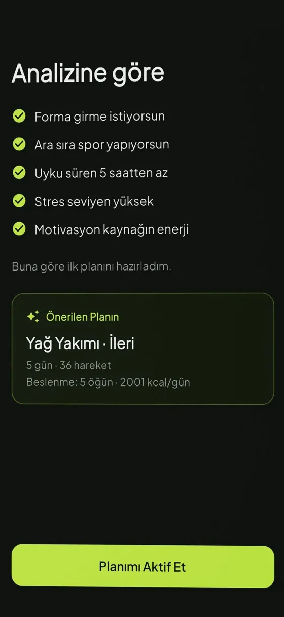 Onboarding analizi ve önerilen plan