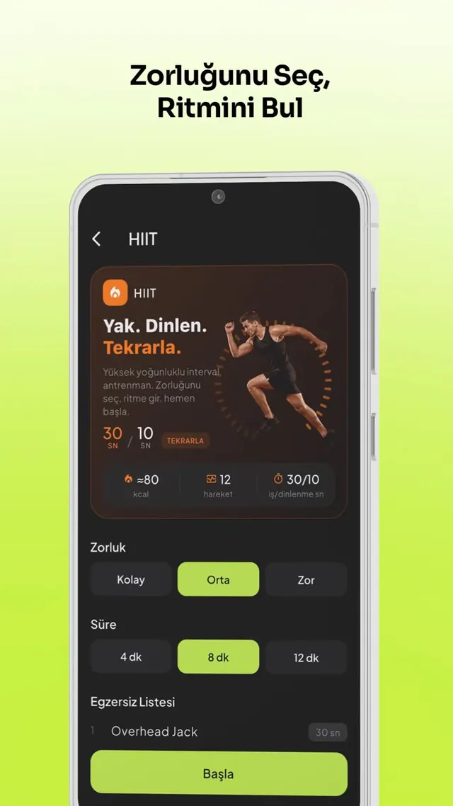 HIIT ekranı